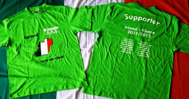 „Supporter – Shirts“ der Irland – Klasse „Ready to go Ireland“